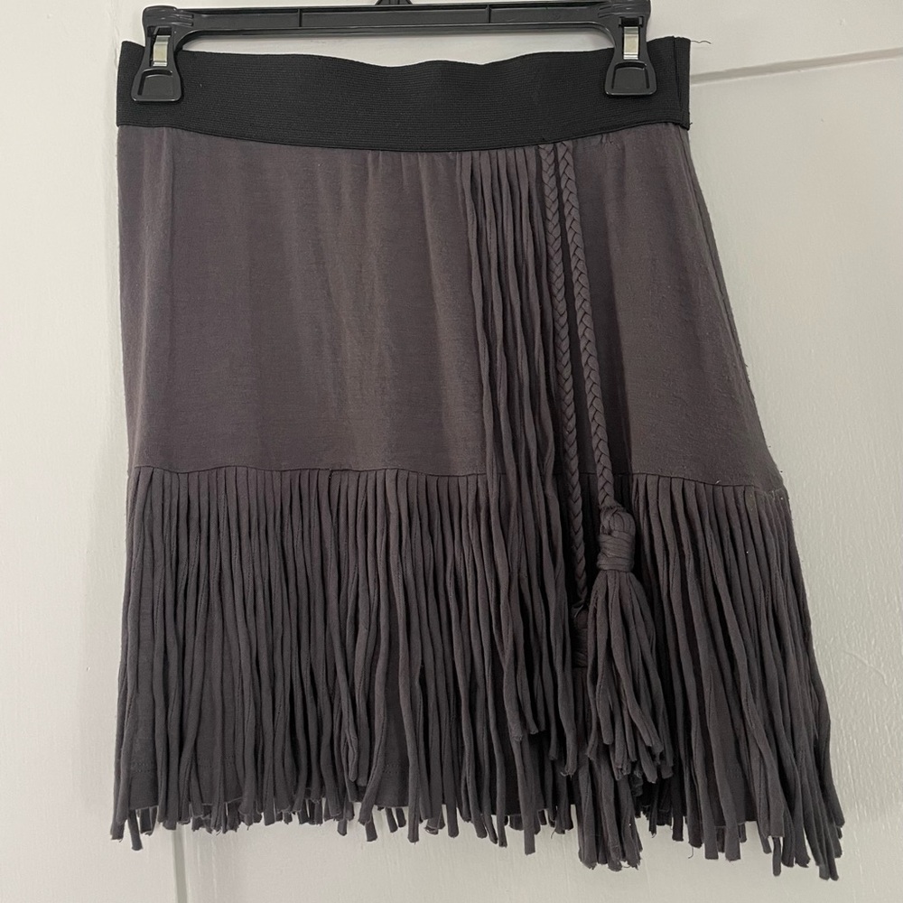 Leyendecker fringe accent mini skirt
